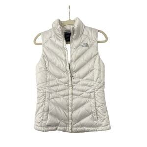 The North Face Jacket Coat 550 White Down Puffer Vest Size Women's XS